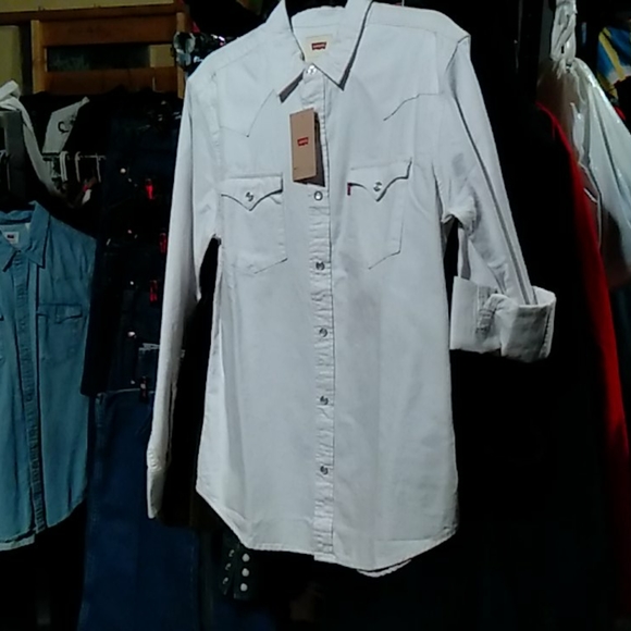 White Levi's! SAWTOOTH BARSTOW TRUCKER JACKETS!! - Picture 13 of 16